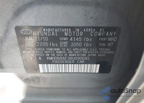 2011 Hyundai Elantra Touring Gls z USA, uszkodzony, nr VIN KMHDB8AE3BU090045